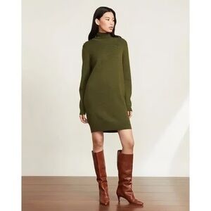 Veronica Beard Olive Green Sweater Dress (100% merino wool; excellent condition)